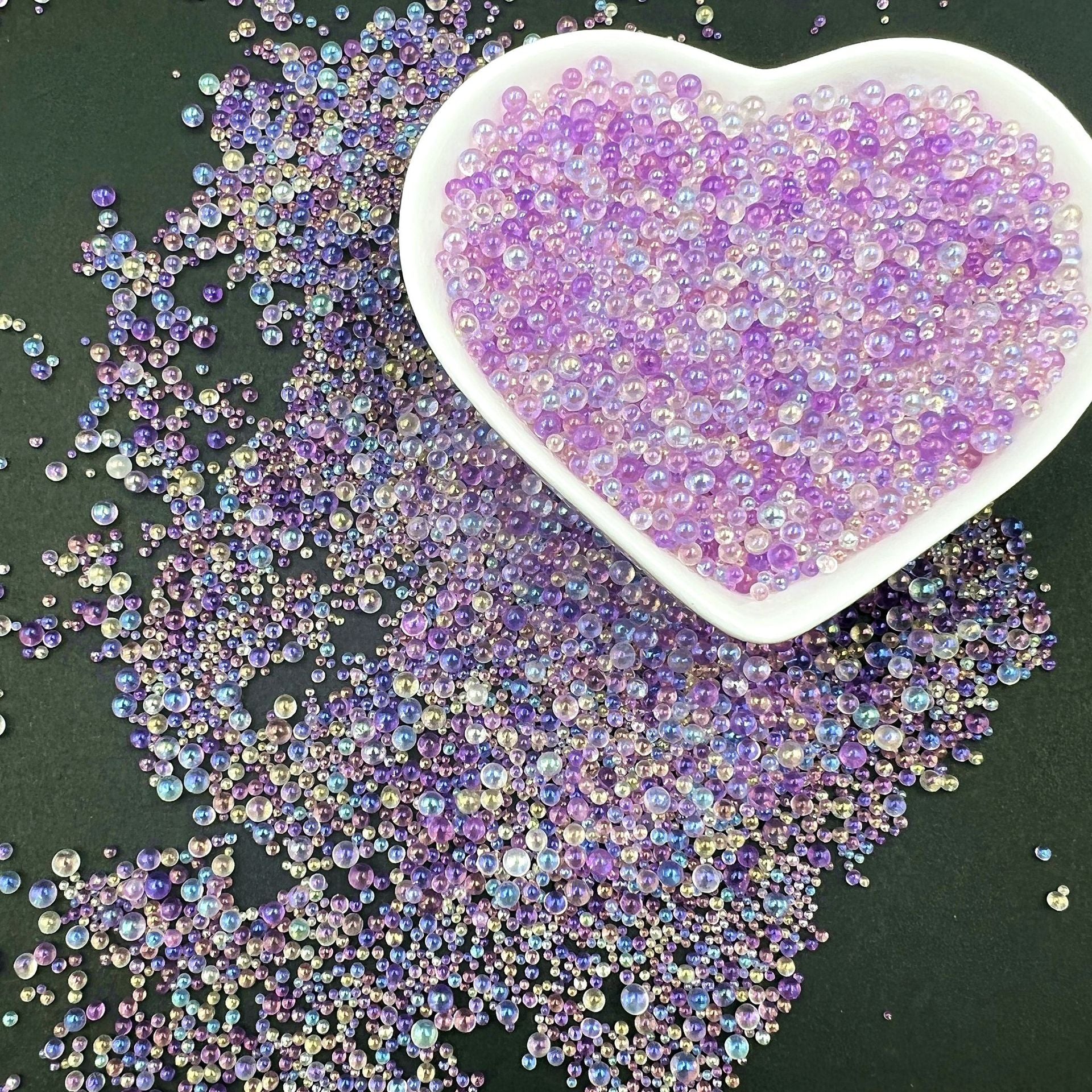 Wholesale Non-porous Bubble Beads Clear Glass Round Beads